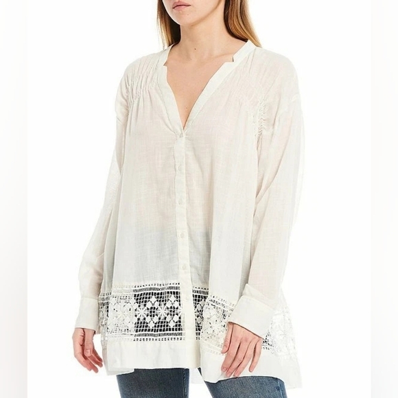 Free People Tops - NWT Free People Green Gardens Tunic